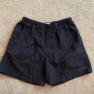 Columbia Omni-Shade Black Shorts Size Large 6in Long